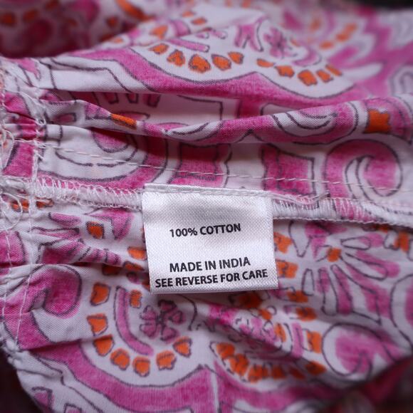 TUCKERNUCK Pomander Place Kenzo Mini Dress Pink Orange Block Print Women's S - Picture 14 of 15